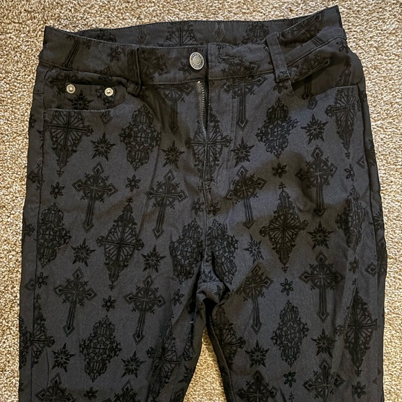 Killstar Nora Flocked Trousers - Picture 5 of 7